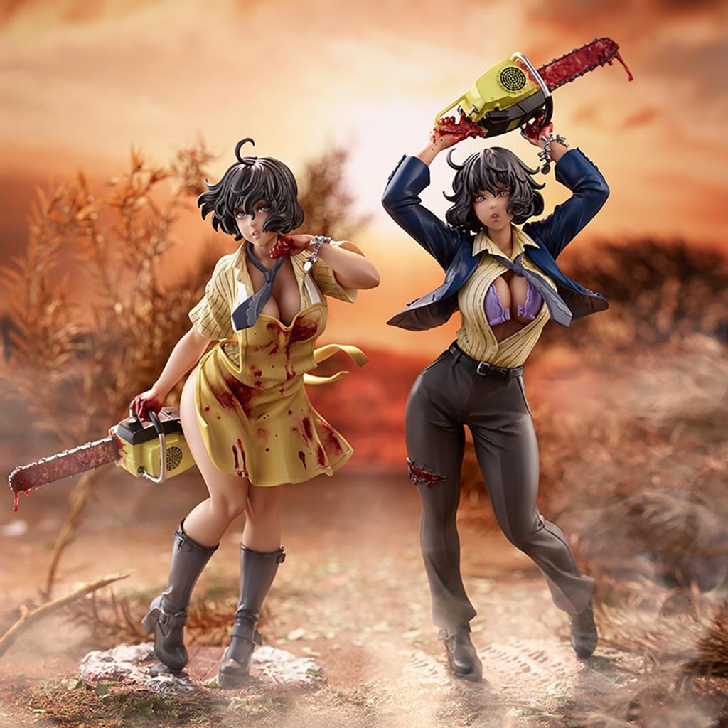 SKREKK Bishoujo Statue Djevler Offer 1974 Leatherface Anime PVC Actionfigur Leke