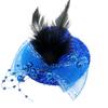 1Pc Headwear Hair Accessories Fascinator Hat Feather Flower Girl Pearl Beaded Decor Hair Clips Children's