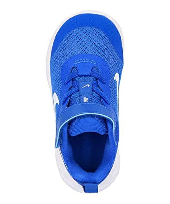 Nike Sneakersy Revolution 6 Next Nature TDV dla Dziewcząt i do Gry Szkolnej Rozmiar Chłopcy, Lekkie, Codzienne, Buty, Królewski/Biały/B, 13,0 cm (DD1094)