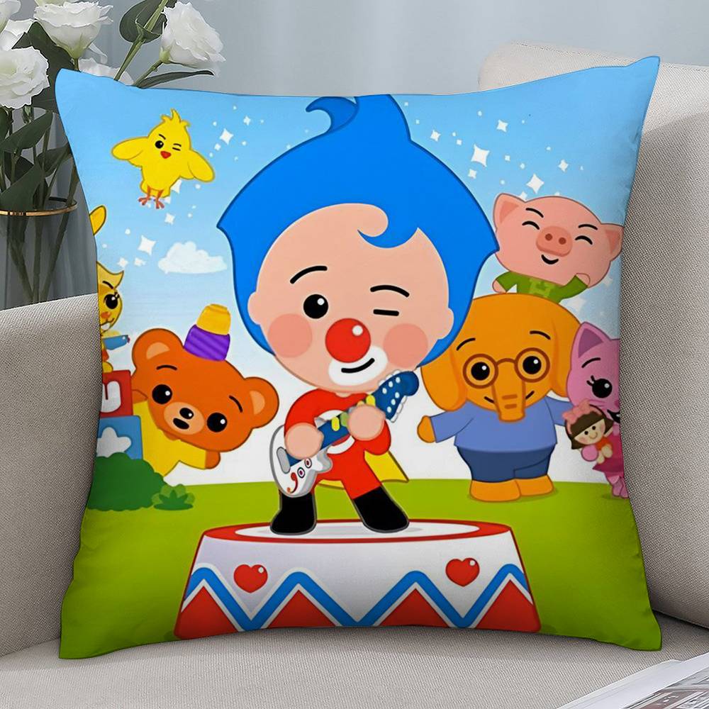 

Cute Plim Plim Pillow Case Short Plush Sofa Decorative Gift Home Double-sided Printing Cushion 12x12in 30x30cm