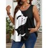 Women's Printed Pleated Tank Top