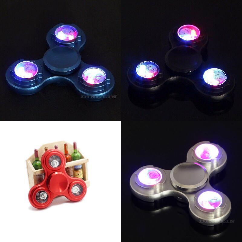 Premium Quality Led Light-up Flashing Fidget Tri-spinner For Anxiety And Stress Relief
