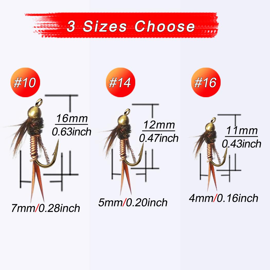 6 шт./коробка искусственная насекомая приманка Brasshead Prince Nymph&Royal WulffFly — фото 4