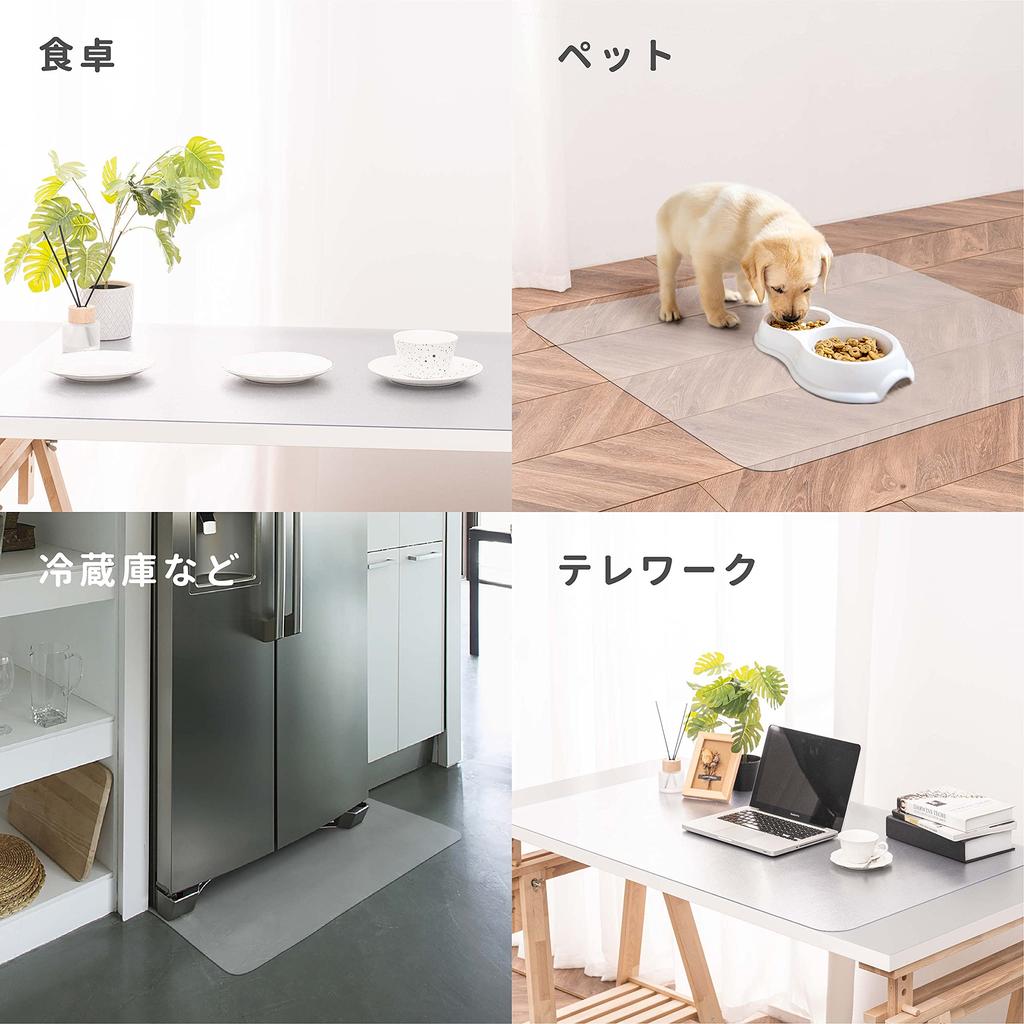 ROSMARUS Transparent Chair Mat, Scratch-Resistant, 75x120cm, 1.5mm Thick, Floor Protector, Gaming PVC Flooring Protection, Non-Slip, Durable and Soft,