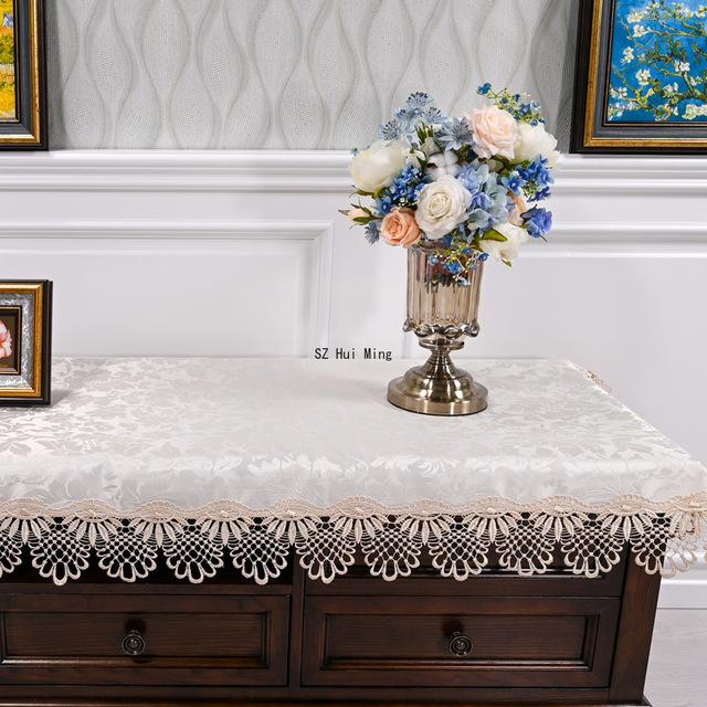 

Прямоугольная скатерть, боковые скатерти, вышитое кружево, тумба под телевизор, коробка для покупок, чехол для журнального столика, скатерть с длинной полосой, чехол от пыли 60X120cm