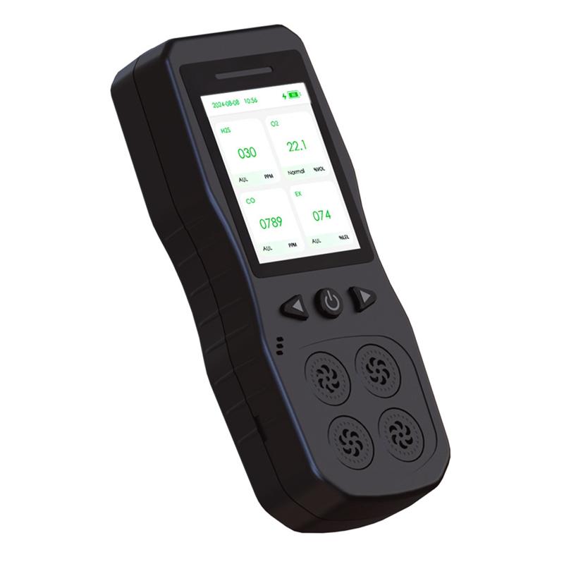 

A25F-US PLUG, 4 In 1 Combustible Tester Gas Leak Detector With Sound, Light& Vibration Alarm For O 2, CO H 2 S Gas Monitoring