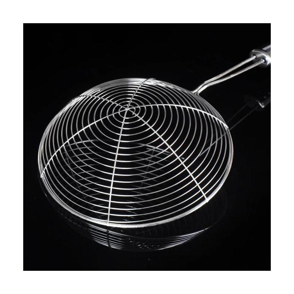 1 Pcs Stainless Steel Colander Handhold Frying Skimmer Handle Oil Drainer Anti-slip Filter Multifunctional Kitchen Accessories