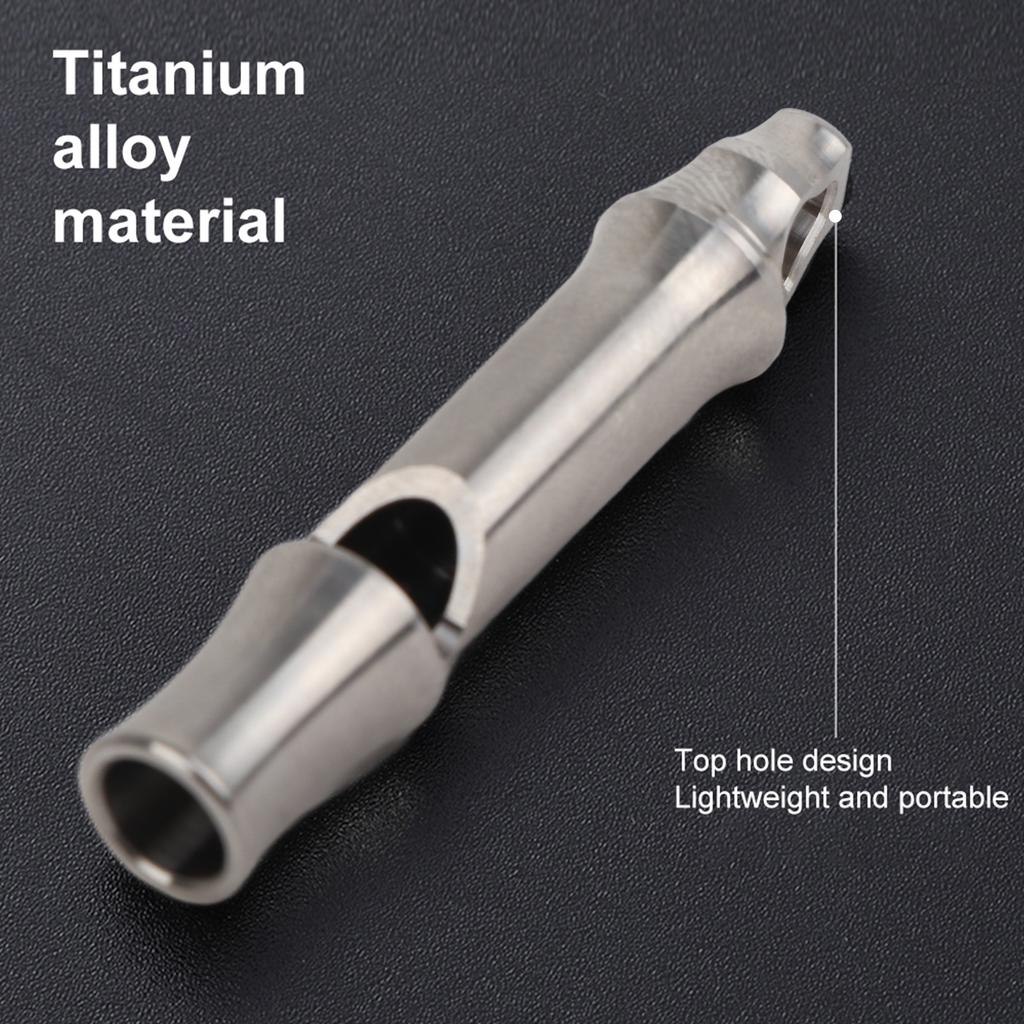 Titanium Whistle Portable Whistle Survival Whistle for Outdoor Sports Competition Emergency Hiking Camping Pet Training