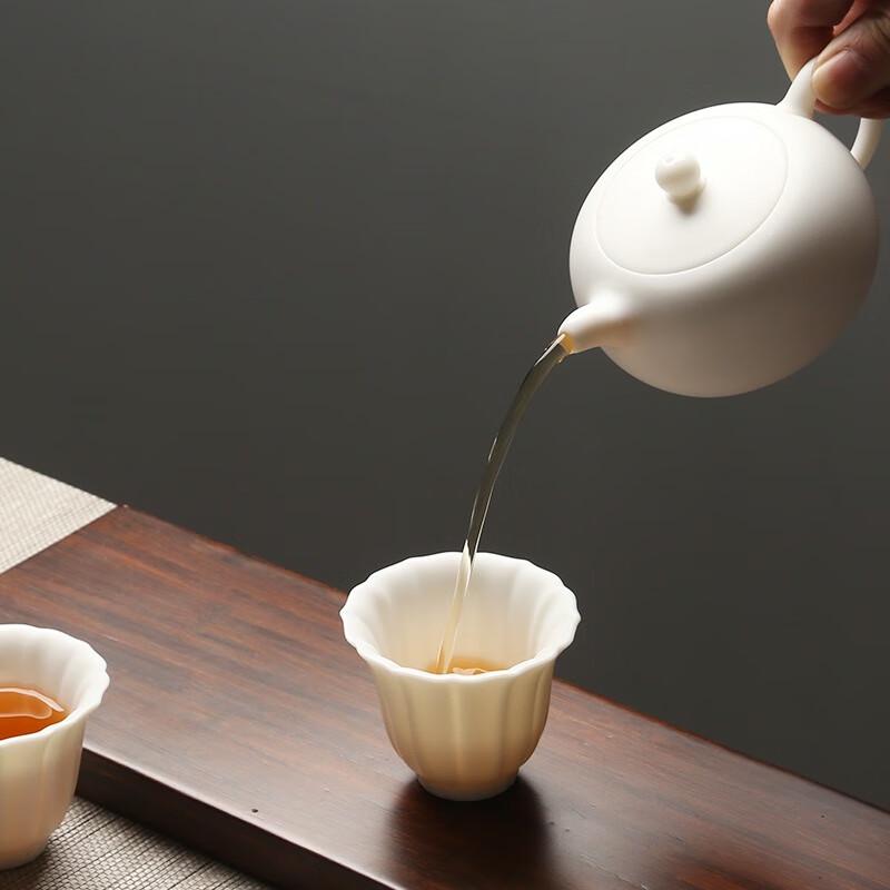 Dehua Mutton-fat Jade White Ceramic Teapot