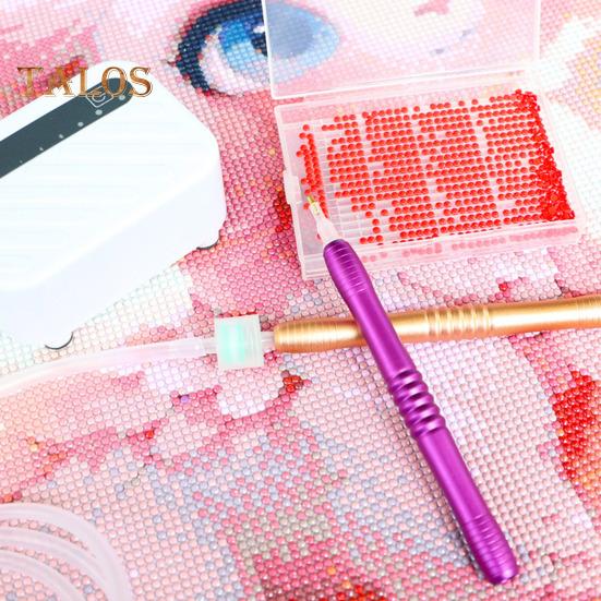 Elektryczny długopis do Diamond Art, ładowalny długopis próżniowy, narzędzie do Diamond Art ze sztucznych diamentów z torbą do przechowywania do rękodzieła Diamond Art DIY