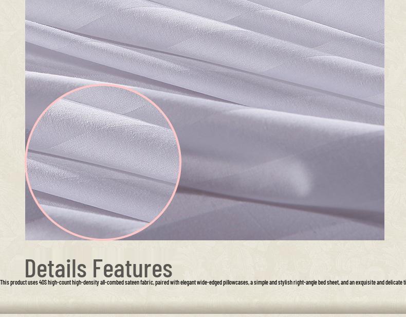 Pure Cotton Striped Duvet Cover for Hotels and Guesthouses