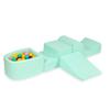 Foam Playground With Hill And Pool Micro Mint + 100 Balls: Purple, Powder Pink, Turquoise, Yellow