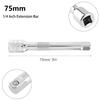 3pcs 1/4 Inch Socket Ratchet Wrench Extension Bar 50/75/100mm Long Bar Steering Sleeve Connecting Rod Socket Extender hand tool
