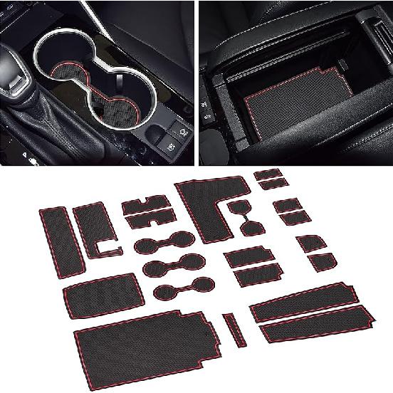 SENSHINE For Toyota Highlander Accessories 2025 -2024 Anti Dust Cup Holder Ert Center Console Shifter Trim Door Packet Mats Premium  Interior 22PC