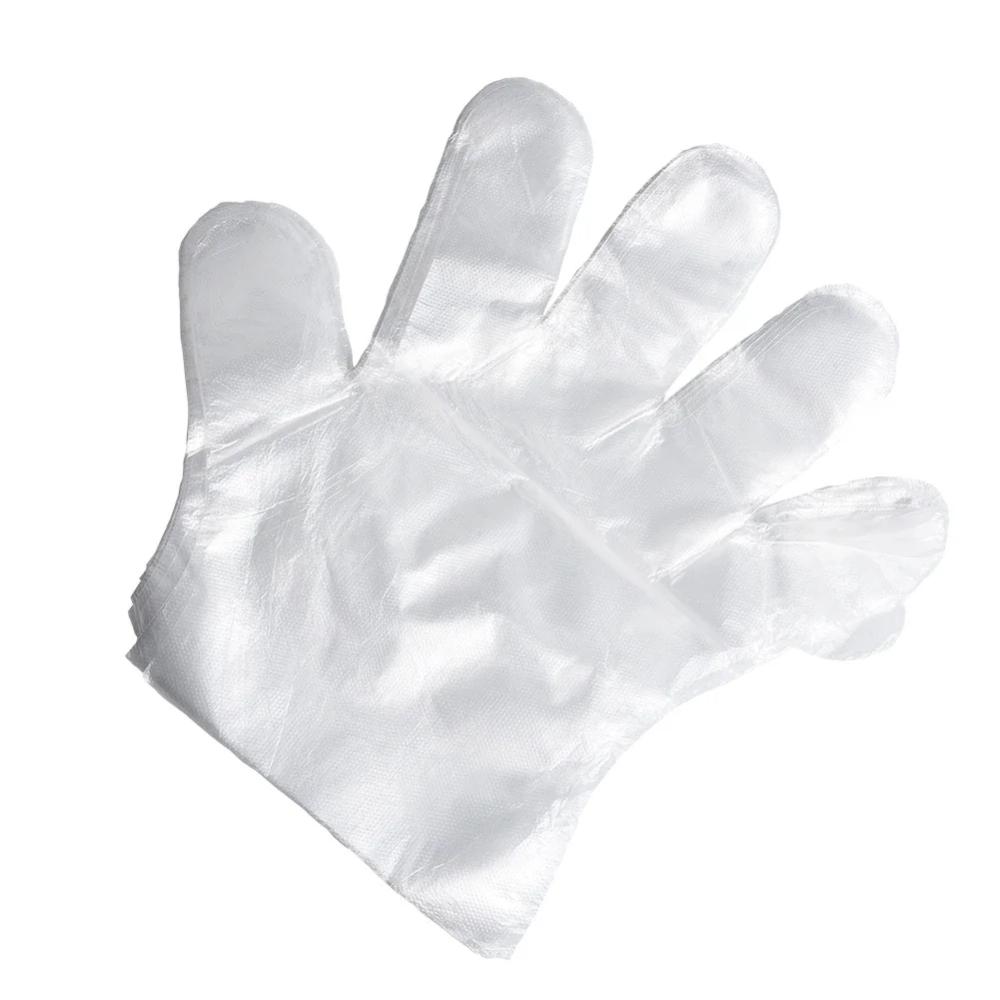 100/200/500Pcs Disposable Gloves Plastic Gloves Transparent Eco-Friendly Cleaning Gloves for DIY Cooking Kitchen Accessories