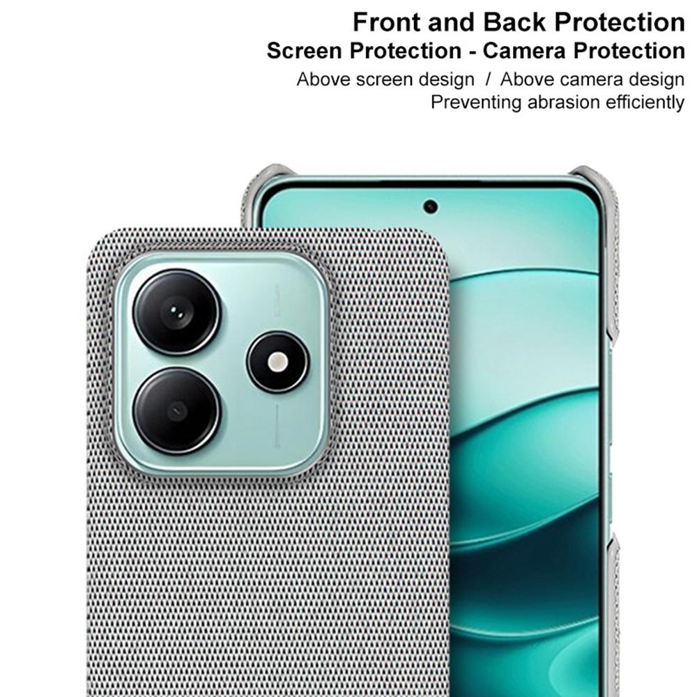 IMAK Ruiyi Series for Xiaomi Poco M7 Pro 5G/Redmi Note 14 5G Case Fabric Texture Leather+PC Phone Back Cover