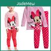Mickey Minnie Mouse Girls Pajama Set With Cotton Fabric And Warmth For Sleepwear Comfort
