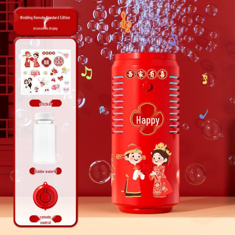 Remote-Control Festival Fireworks Bubble Machine with Light & Sound - New Year & Wedding Toy
