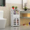 Multi-Layer Floor-Standing Bathroom Shelf and Side Storage Cabinet