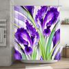 Abstract Bath Rug: Colorful Bathroom Shower Curtain with Purple Border for Home Decor Perfect Gift Idea (Customized Size)