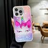 Pink Unicorn Rainbow Soft Phone Case for iPhone 15 16 17 Pro Max 17Air 16E 14 Plus 13 12 Mini Shockproof Cover Back Shell
