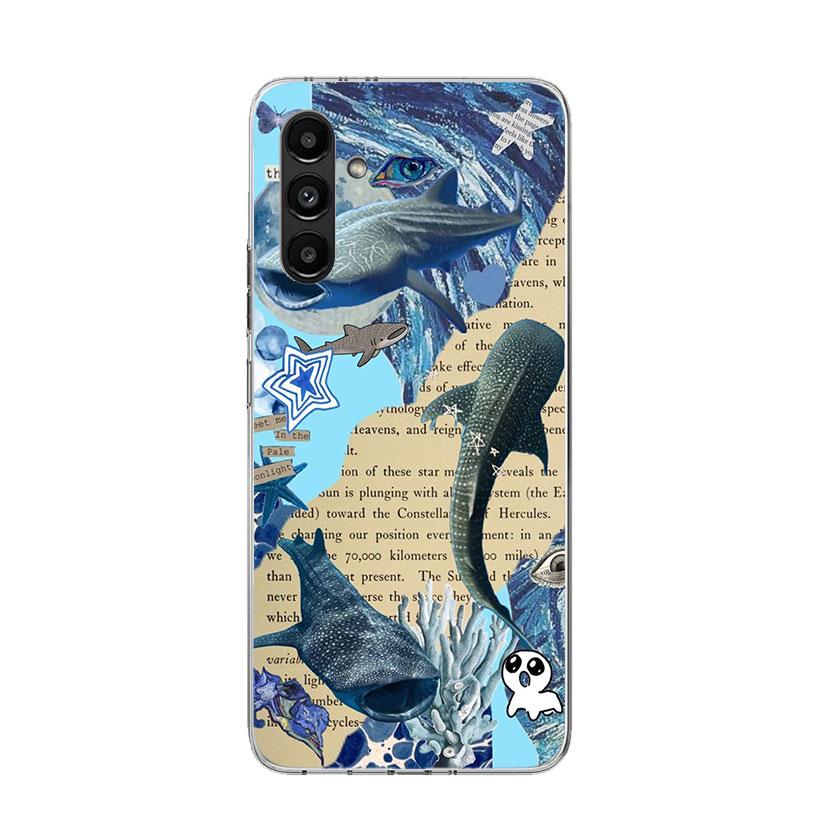 Ocean Whale Shark Phone Case For Samsung Galaxy A17 A16 A14 A15 A13 A57 A56 A54 A55 A53 A37 A36 A34 A35 A33 A26 A24 A25 A23 Gala