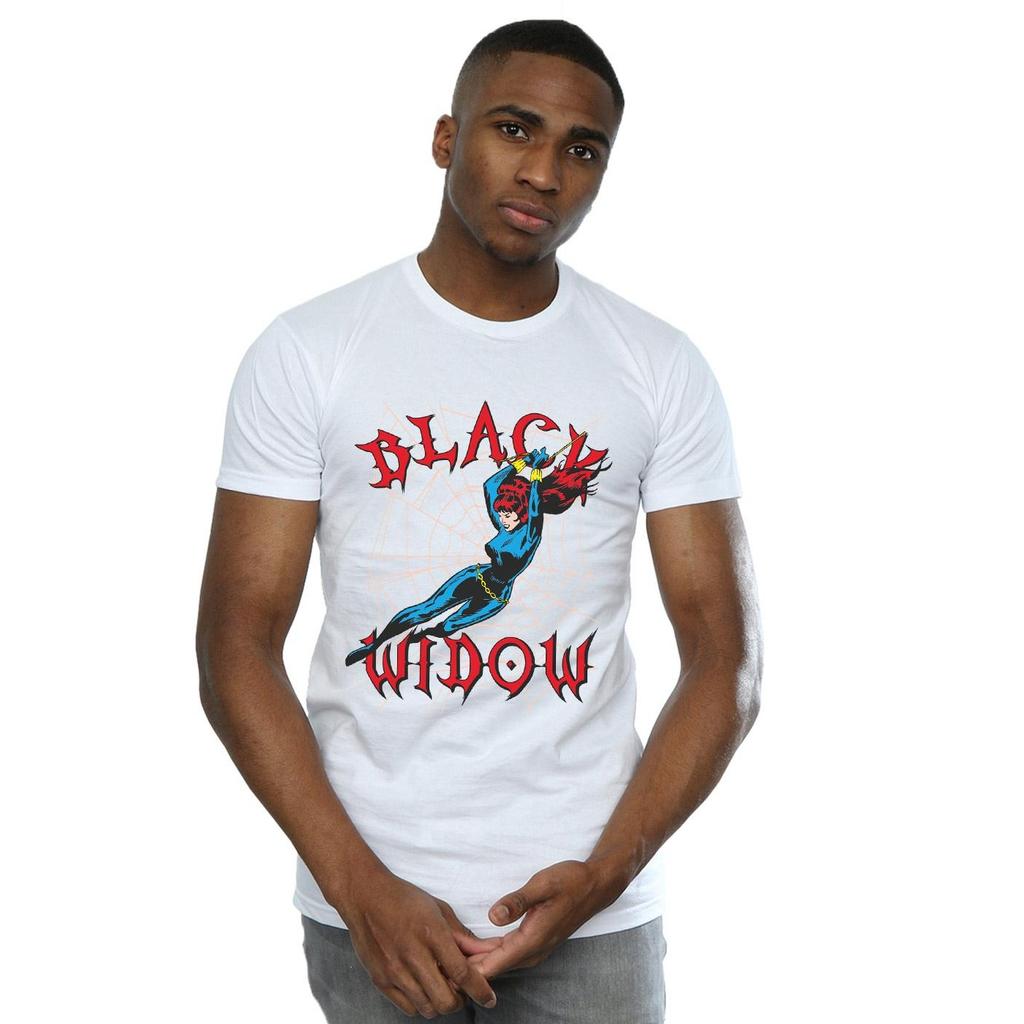 Marvel Mens Black Widow Web T-Shirt