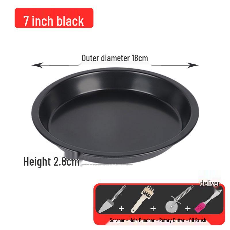 Pizza & Cake Pan Set: 6/7/8/9/10-Inch Oven-Safe Baking Molds for Home Use