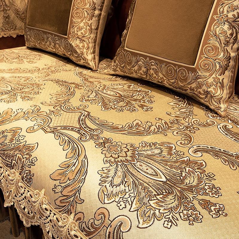 Luxury Anti-slip Sofa Cushion Four Seasons Universal Jacquard Fabric Sofa Cover Home Living Room Decor 1/2/3/4 Seat Couch Covers