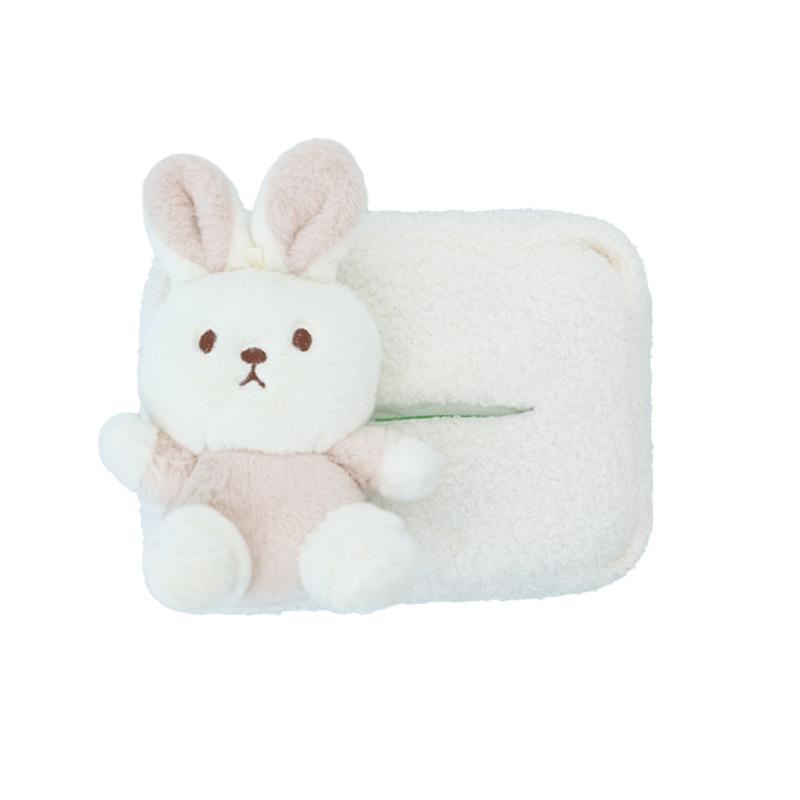 Cute Creative Lamb Wool Car Backseat Tissue Box Holder Multi Functional Car Interior Decoration