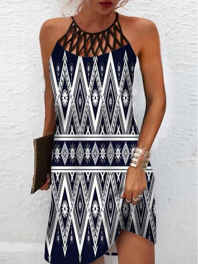 2023 Ethnischer Stil Mesh Ärmelloses Freizeitkleid für Damen - Europäische & Amerikanische Frühjahr/Sommer Kollektion