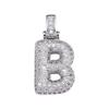 Cross Hip Hop Copper Zircon 26-Letter Pendant Necklace