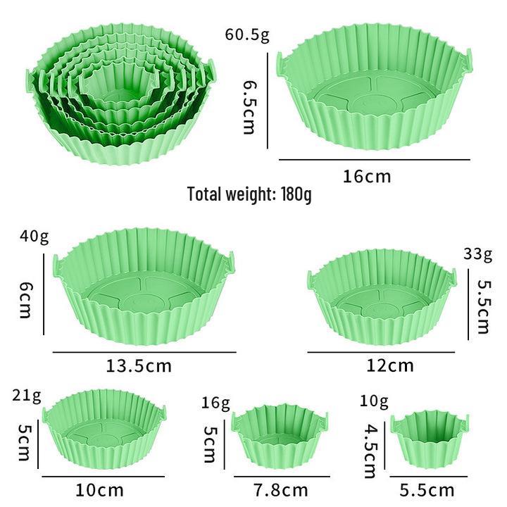 Silicone Baking Pan - High Heat Resistant, Easy to Clean, Round Mold for Air Fryers