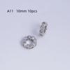 10/20Pcs Diy Accessories Metal Rhinestone Wave Shape Spacer Beads For Jewelry Making Bracelets Beads Separator Beads
