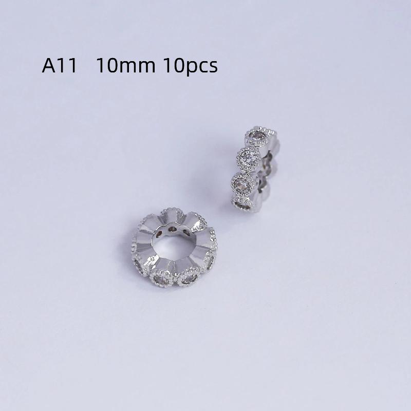 10/20Pcs Diy Accessories Metal Rhinestone Wave Shape Spacer Beads For Jewelry Making Bracelets Beads Separator Beads