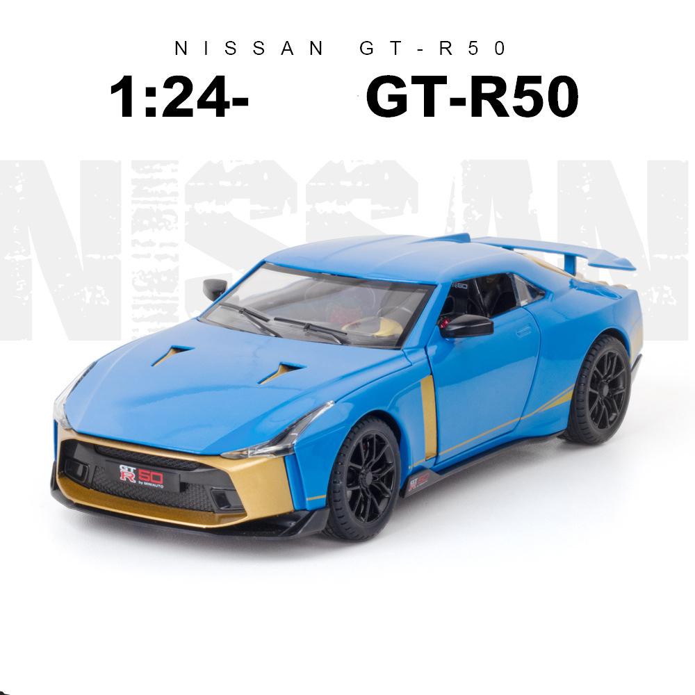1:24 Schaal Nissan Skyline Ares GTR50 GT-R50 Legering Modelauto, Voertuig Diecasts Metaal Casting Geluid Licht Auto Speelgoed Voor Kinderen Geschenken