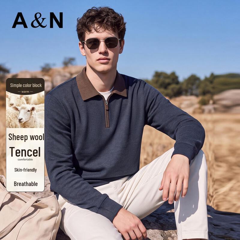 Antonio Men's Modal-Cotton Blend Long Sleeve Polo Shirt