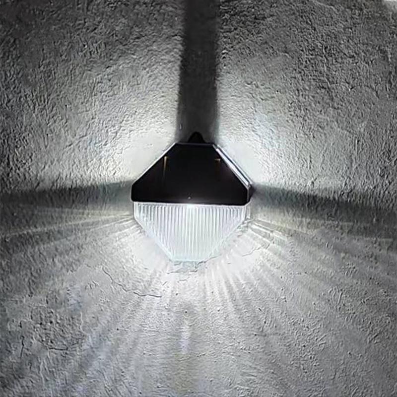 1-6 Pack Solar Lights,Porch Lamp,Wall Lights,Gutter Lights,High-Brightness LED,Auto-Charge,Waterproof,Porch,Path,Fence,Outdoor