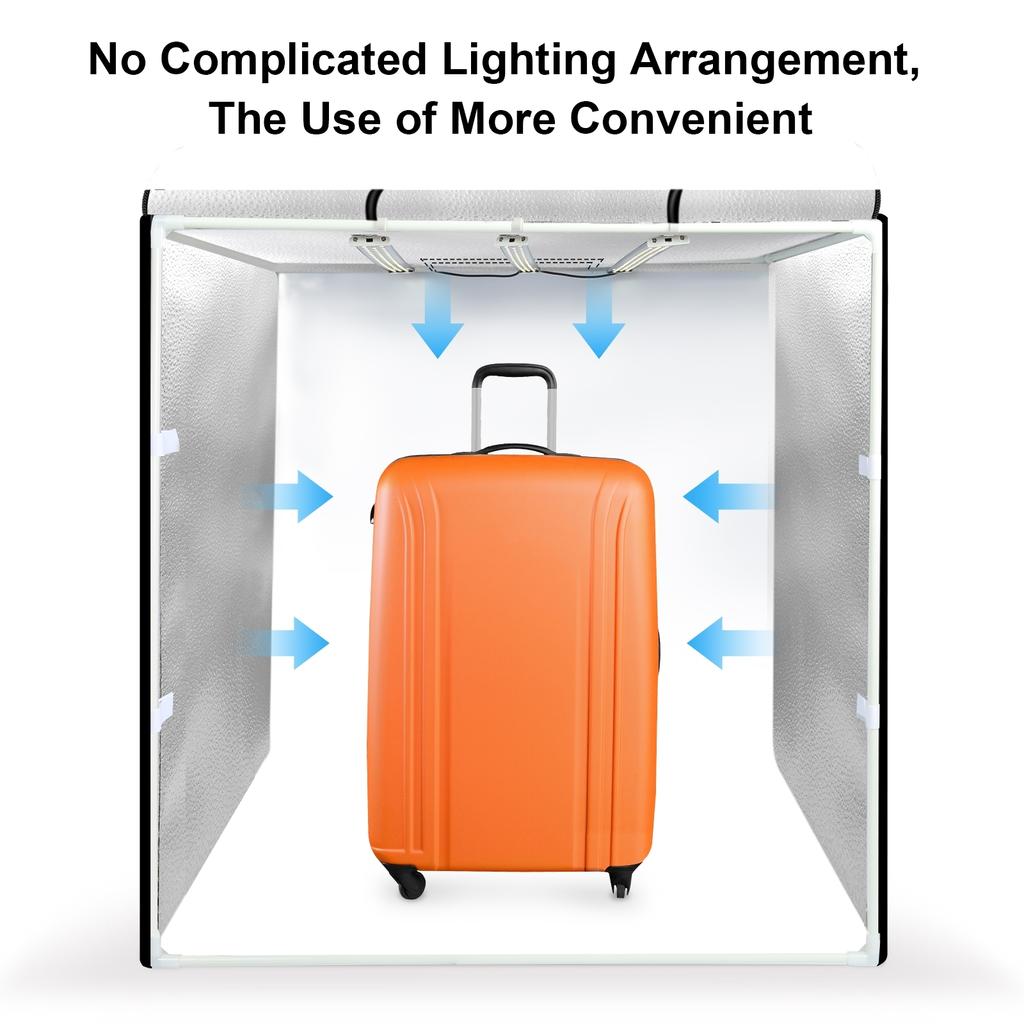 PULUZ PU5083 80*80*80cm Large Folding LED Light Tent Desktop Photo Studio Light Box 90W Softbox 234pcs LED Beads 5500K