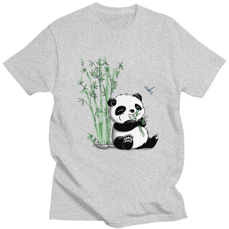 Custom Male Panda Bear T Shirt Short Sleeve Cotton Tshirt Tshirt Leisure Tees Clothing