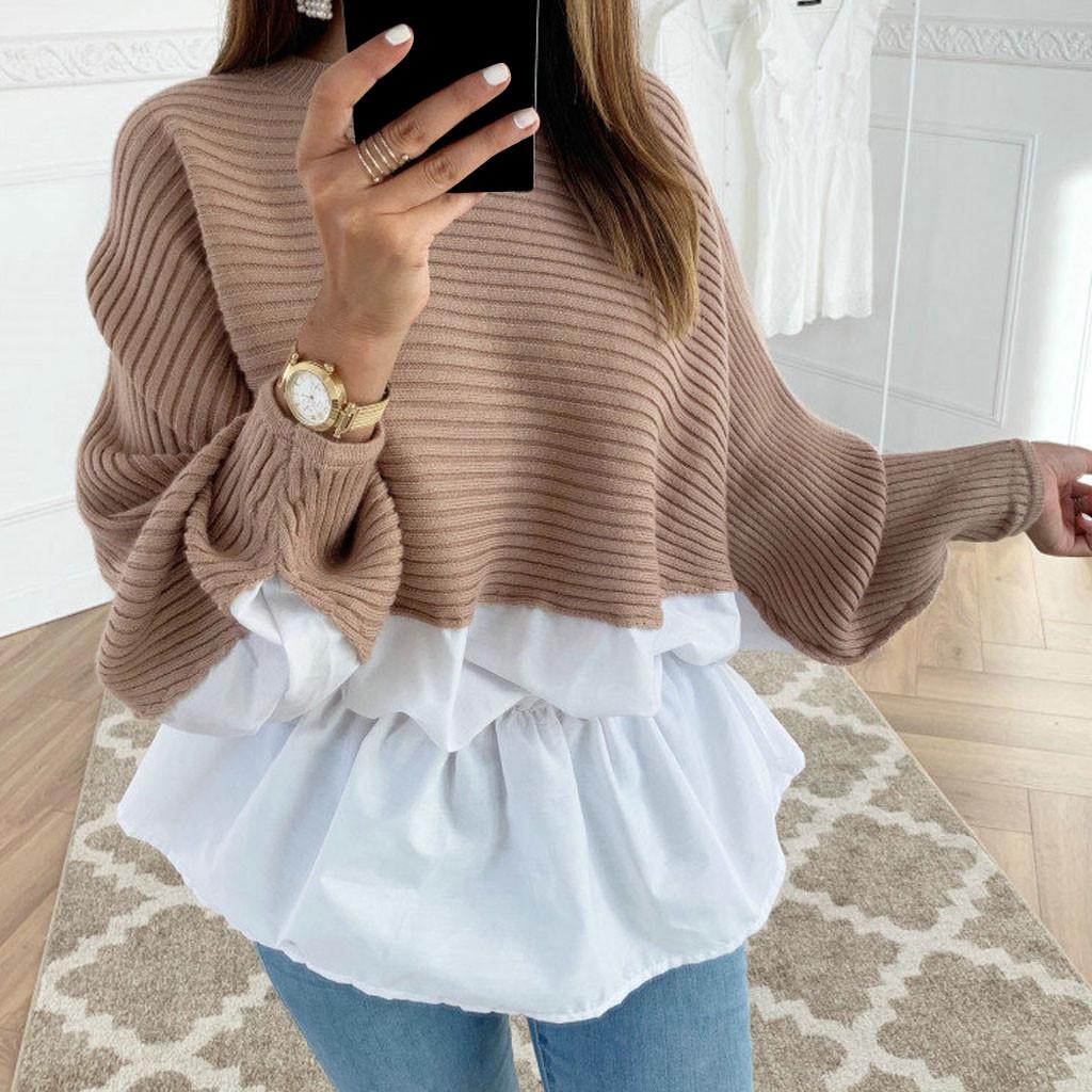 women's cotton long sleeve sweaters