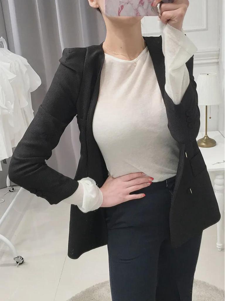 Korean Sexy Slim Fit Sheer Round Neck T-Shirt