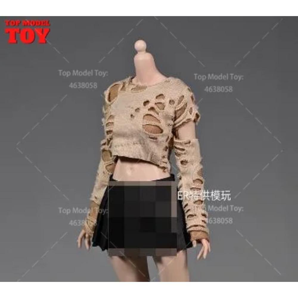 1/6 Roztrhané tričko Džínové šortky Kalhoty Vesta Kryt nohou Oblečení Modelová postava 12'' TBL JO Worldbox Akční figurka ženského vojáka Tělo