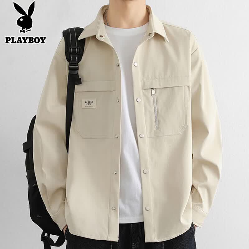 Playboy Men s Casual Long-Sleeve Shirt Jacket 2XL