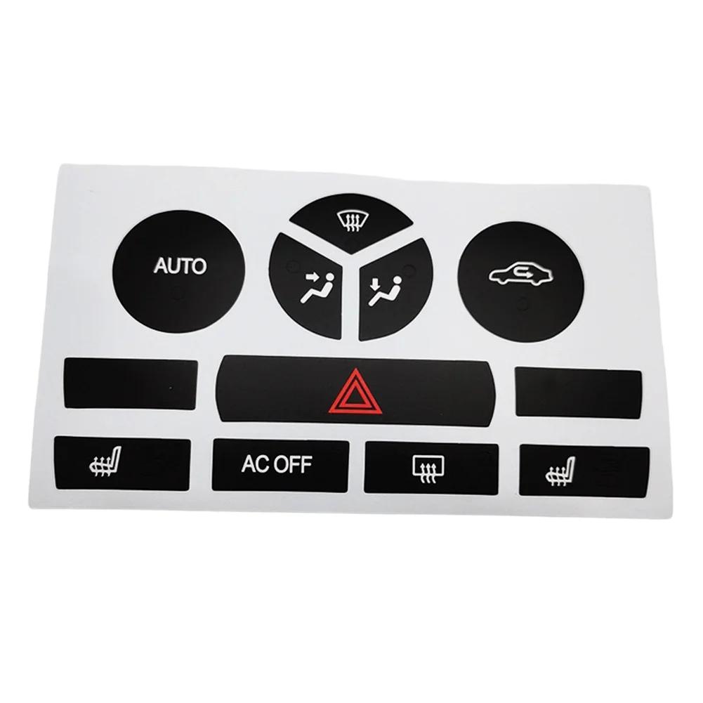 Black Climate Button Decal Climate Control Button Decal Automotive Interior Sticker Illuminated Text Precise Fit