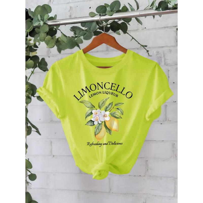 YYFS Women's Fashion Casual Summer Spring Flower Pattern Print Short Sleeve O-Neck Blouses & Shirts