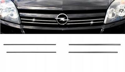 OPEL ASTRA H MK V Chrome Grill Trims - Radiator Bar Accents Decoration Dummy Tuning