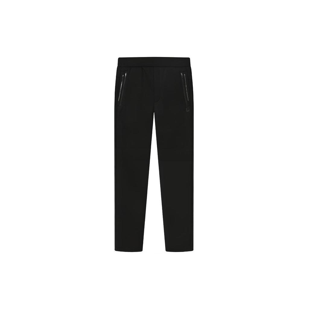 FILA Solid Basic Knit Casual Long Pants Men bottoms Black F11M247606FBK