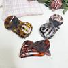 Yama Transparent High-End 8-Shaped Hair Clip for Women, Back of Head Hair Styling Tool, Leopard Print Shark Clip, Duckbill Clip