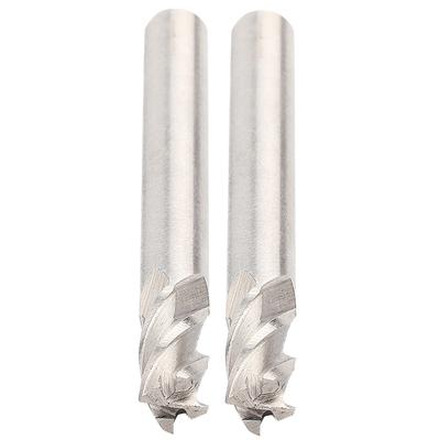 2pcs HSS 6mm 4 Flutes End Mill Metal Cuttting Engraving Milling Machine Bit CNC Tool